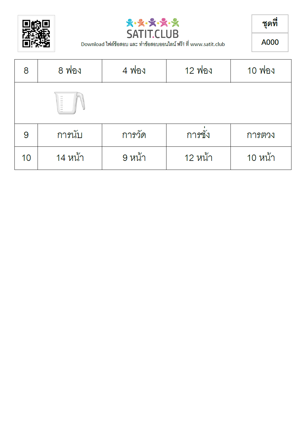 ตัวอย่างแนวข้อสอบสาธิต 3