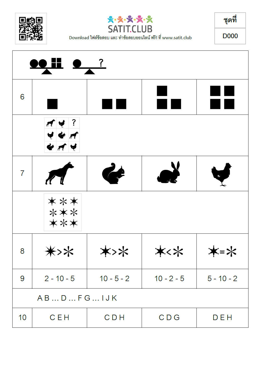 ตัวอย่างแนวข้อสอบสาธิต 15